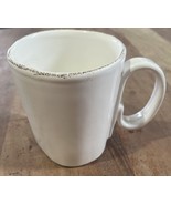 Vietri Lastra White coffee tea Mug Italy stoneware rustic stoneware larg... - $20.51 CAD