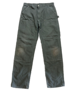 Vintage 90s Carhartt Double Knee Distressed MOS Green Y2K VTG USA 40X36 - $1,282.03 MXN