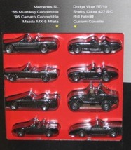 1995 Hot Wheels Black Convertible Collection Set of 8 - Mercedes SL/&#39;65 ... - $67.85