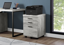 25.25" Grey Particle Board And Mdf Filing Cabinet With 3 Drawers - $5,745.05 MXN