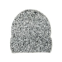 Time And Tru Women&#39;s Confetti Knit Beanie Hat Black Soot New - $14.50