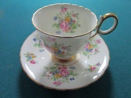 Delphine England Floral Tea Cup And Saucer [65] - £42.84 GBP