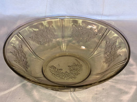 Amber Sharon 8.5 Inch Large Berry Bowl Depression Glass Mint - £11.95 GBP