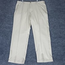 IZOD Golf Pants Mens 38x30 (39x28.5) Beige Tan Performance Chino High Ri... - $16.75