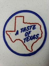 Vintage Girl Scouts A Taste Of Texas Patch Badge 3&quot; Red White &amp; Blue State NOS - £7.98 GBP
