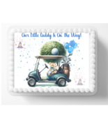 Little Caddy On  the way Edible Image Edible Golf Baby Shower Cake Toppe... - $295.07 MXN+