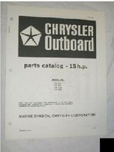 Chrysler Outboard Parts Catalog 15 HP - $8.88