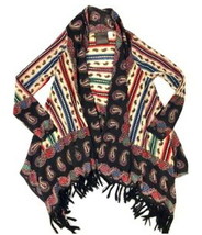 Anthropologie Vinalhaven Cardigan Small Guinevere Merino Wool Paisley Shawl NWT - £69.43 GBP