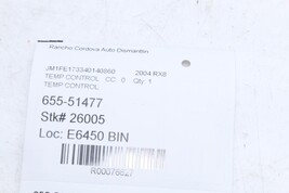 Temperature Control 3 Knob Control Fits 04-06 MAZDA RX8 76627 image 12