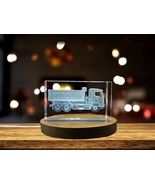 LED Base included | Crystal Cargo Cruiser: 3D Engraved Lorry Model - $489.84 MXN+