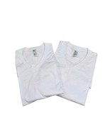 Lot Of 2 American Apparel V Neck T Shirts  Unisex Adults Size Small White - $11.19