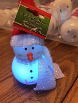 Personalized Light Up Christmas Snowmen Very cute Ornament “Chris”Ships ... - £25.84 GBP