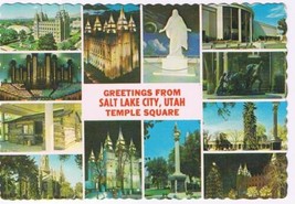 Utah Postcard Salt Lake City Temple Square Multi View - £2.36 GBP