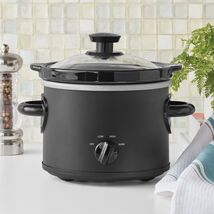 2 Quart Manual Slow Cooker, Durable Matte Black Finish - $28.34