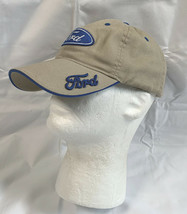 Ford Embroidered Logo Patch Baseball Hat Mens Tan American Flag Patch - £18.64 GBP