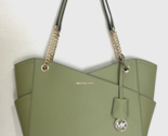 Michael Kors Large X Chain Shoulder Tote Army Green Leather 35F1GTVT3L $... - $122.75