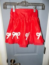 Hartstrings Red/W White Bows Skirt Size 6X Girl's Nwot Msrp $56 - $21.17