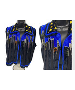 Vintage Berek Sweater Vest Medium City Skyline Twin Towers Art to Wear K... - €129,21 EUR
