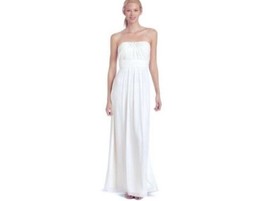 Max and Cleo White &amp; Maxi Ocassion Draped Gown Formal Dress SZ 10 - £36.03 GBP