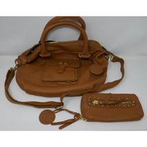 Linea Pelle Brown Leather Hobo Satchel Shoulder Purse with Wallet - £40.08 GBP