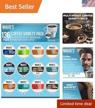 Family Pack Flavored Coffee Pods Variety Pack, 136 ct | 12 Assorted Coff... - $109.13