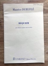 Maurice Durufle Requiem Pour Choeurs a Quatre Voix S.A.T.B. Durand Editions - £19.84 GBP