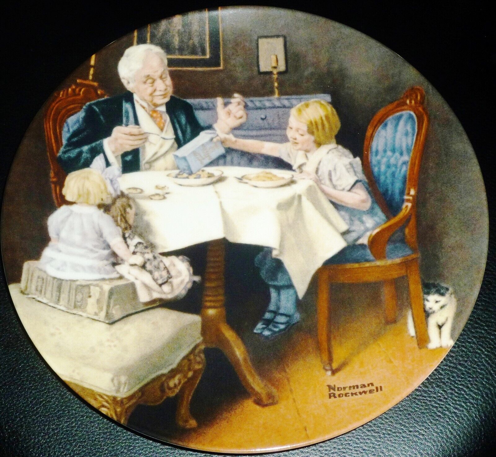 KNOWLES NORMAN ROCKWELL COLLECTOR PLATE &#39;THE GOURMET&#39; ROCKWELL CLASSIC - $4.00
