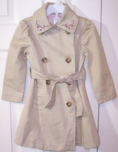 NWT Gymboree Girl&#39;s Embroidered Beige Trench Coat, Girl Detective, 4, $42.50 - £11.63 GBP