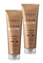 2 L'Oreal Sublime Glow Daily Moisturizer Medium Skin Tone Enhancer 8 oz Each NEW - $32.71