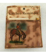 Vintage travel souvenir Burbank Cal. kitchen reminder note paper holder - €17,15 EUR