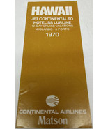 Jet Continental Airlines Hawaii Hotel SS Lurline 1970 Timetable Travel B... - £15.62 GBP