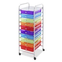 Whitmor 10 Drawer - Rolling Craft Organizer Cart - Chrome 15.25x13.50x35.25 - £86.19 GBP