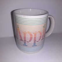 Vintage 1980&#39;s Apple Computer Macintosh Coffee Mug PAPEL Hand Rainbow Cup - £46.39 GBP