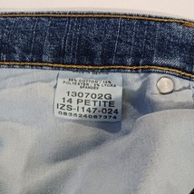 Blue Jeans High Rise Women's Blue Cotton Blend Denim Jeans Size 14P (32×25) image 5