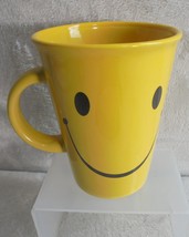Vintage Smiley Face 1970s Pottery Coffee Tea Cup Mug Happy Yellow Ceramic - £11.64 GBP