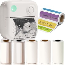 Label Maker Machine With 6 Waterproof Tapes, Thermal Label Maker, Portab... - $44.94