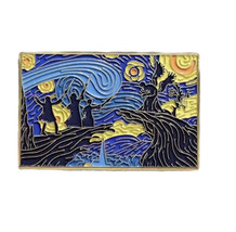 Brand new Harry Potter starry night Van Gogh enamel pin Wizards duel Vol... - $6.00