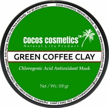 Green coffee clay mask - French green clay and coffee - £10.90 GBP