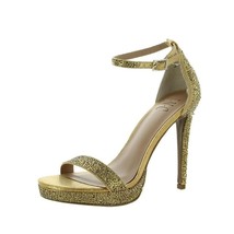 INC Womens 7 M Gold Bling Strappy Stiletto Pumps High Heels NIB HR9 - $48.99