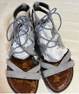 Sam Edelman Bohochic Light Blue Suede Gladiator Style Lace Up Sandals Sz... - $18.23