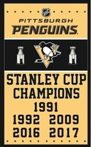 Pittsburgh Penguins Flag 3x5ft Banner Polyester Ice Hockey Stanley Cup 007 - £15.86 GBP