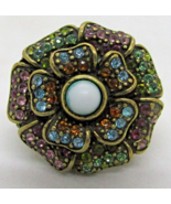 Heidi Daus Floral Ring Cabochons and Turquoise Size 8  - $58.41