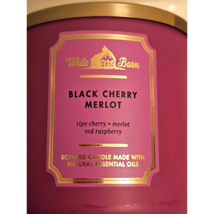 Bath and Body Works White Barn Black Cherry Merlot 3-Wick Scented Candle 14.5. - $18.21