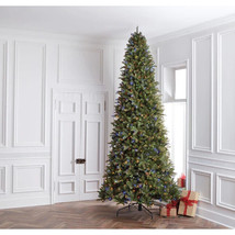 12-ft Douglas Fir Pre-lit Traditional Artificial Christmas Tree Holiday Living - £671.78 GBP