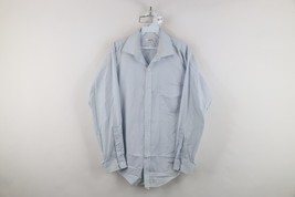 Vintage 90s Streetwear Mens 16 32/33 Distressed Fitted Button Shirt Blue... - $459.50 MXN
