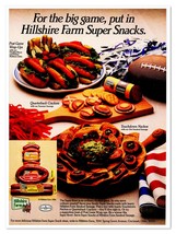 Print Ad Hillshire Farm Super Bowl Snacks Vintage 1987 Magazine Advertis... - $9.70