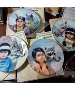 Gregory Perillo Vague Shadows 4 collector plates w/COA and box Indian ch... - $40.00