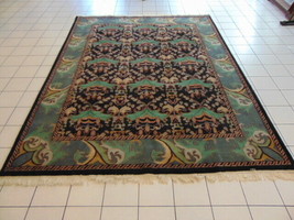 Vintage Estate Decorative Handmade Modern Indo Rug E332 - £712.22 GBP