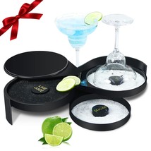 Margarita Salt Rimmer, Bartender Tool Cocktail Margarita Glass Rimmer 3 Tier Sug - £20.90 GBP