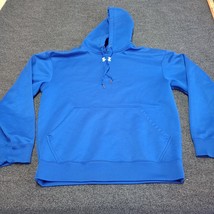 Under Armour Hoodie Adult Small Blue Loose Fit Pullover Sweater UA Fleece - $22.99